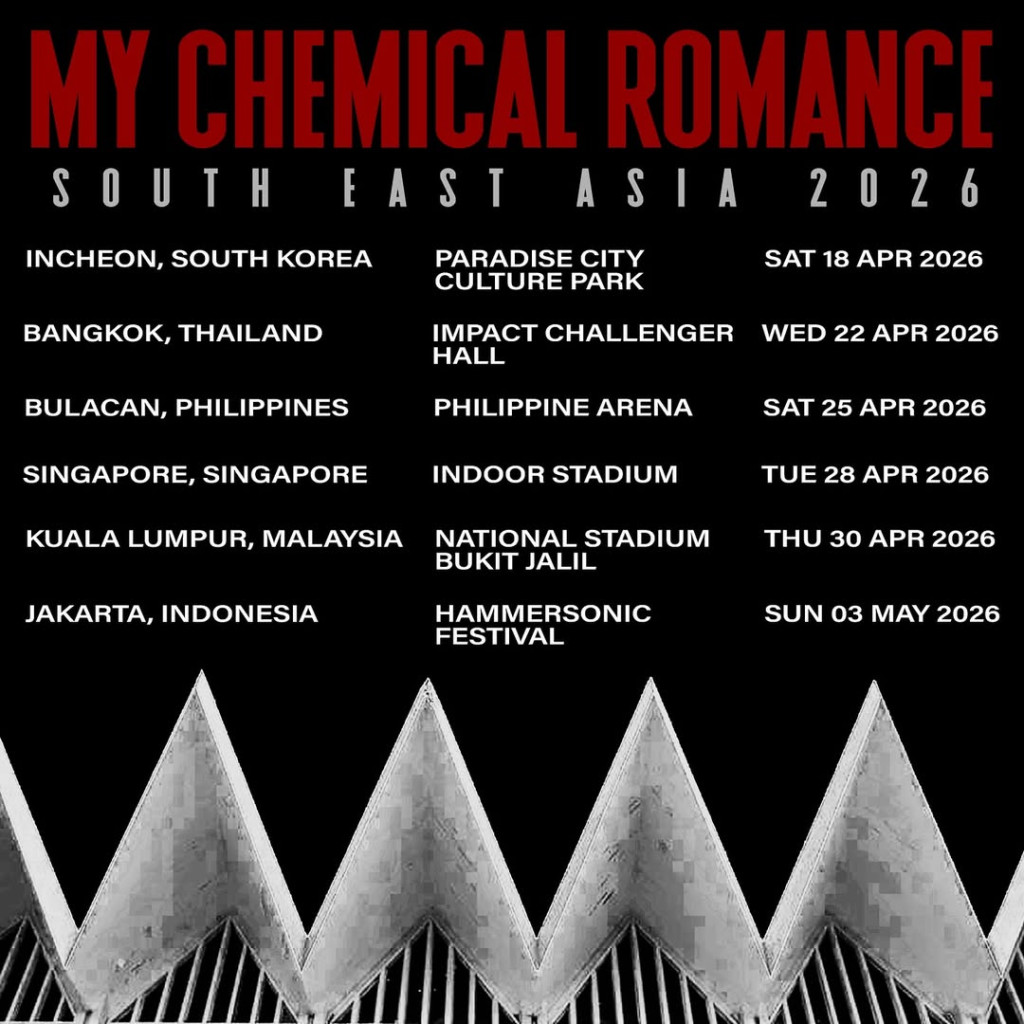 My Chemical Romance Fix Manggung di Hammersonic 2026 dalam Rangka Tur “The Black Parade” Asia!